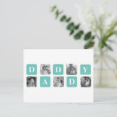 Moderne Collage Photo Happy Fathers Day Gift Briefkaart (Staand voorkant)