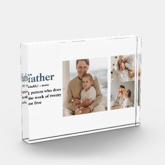 Moderne Collage Photo Happy Fathers Day Gift Fotoblokken (Links)