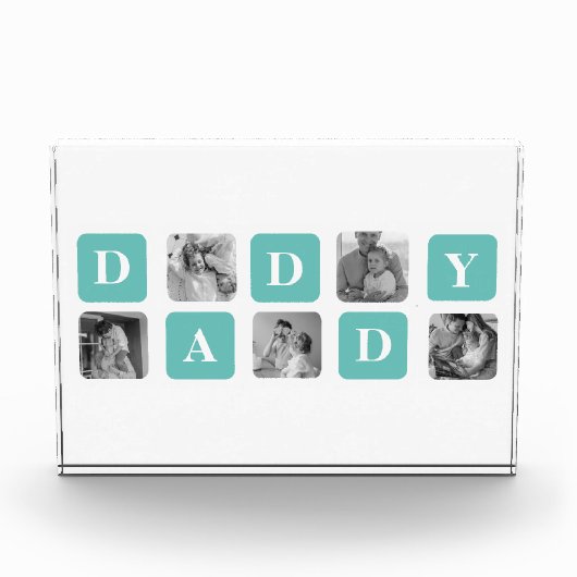Moderne Collage Photo Happy Fathers Day Gift Fotoblokken (Voorkant)