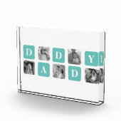 Moderne Collage Photo Happy Fathers Day Gift Fotoblokken (Rechts)