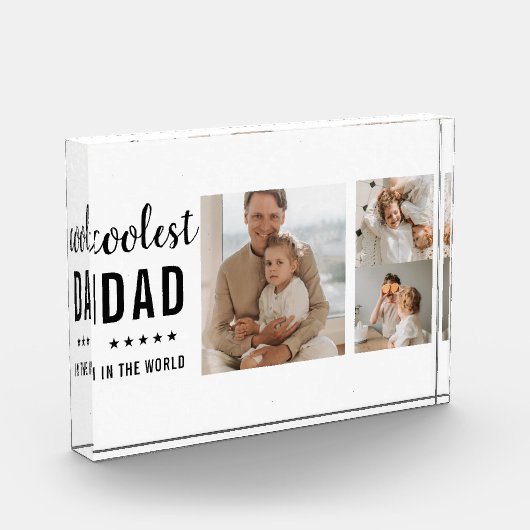Moderne Collage Photo Happy Fathers Day Gift Fotoblokken (Links)
