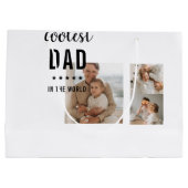 Moderne Collage Photo Happy Fathers Day Gift Groot Cadeauzakje (Achterkant)