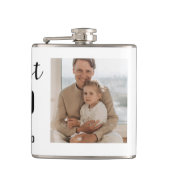 Moderne Collage Photo Happy Fathers Day Gift Heupfles (Voorkant)