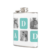 Moderne Collage Photo Happy Fathers Day Gift Heupfles (Links)