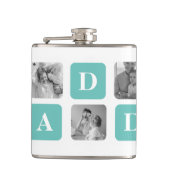 Moderne Collage Photo Happy Fathers Day Gift Heupfles (Voorkant)