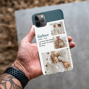 Moderne Collage Photo Happy Fathers Day Gift iPhone 11Pro Max Hoesje