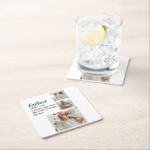 Moderne Collage Photo Happy Fathers Day Gift Kartonnen Onderzetters (Insitu)