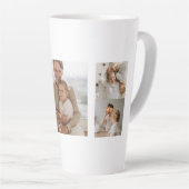 Moderne Collage Photo Happy Fathers Day Gift Latte Mok (Rechterhoek)