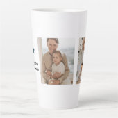 Moderne Collage Photo Happy Fathers Day Gift Latte Mok (Voorkant)