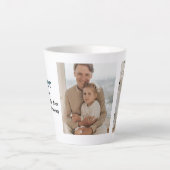 Moderne Collage Photo Happy Fathers Day Gift Latte Mok (Voorkant)