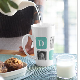 Moderne Collage Photo Happy Fathers Day Gift Latte Mok