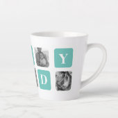 Moderne Collage Photo Happy Fathers Day Gift Latte Mok (Rechts)