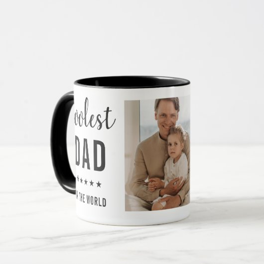 Moderne Collage Photo Happy Fathers Day Gift Mok (Voorkant links)