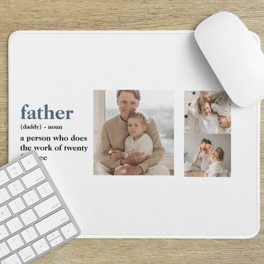 Moderne Collage Photo Happy Fathers Day Gift Muismat