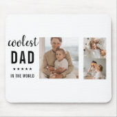 Moderne Collage Photo Happy Fathers Day Gift Muismat (Voorkant)