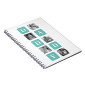 Moderne Collage Photo Happy Fathers Day Gift Notitieboek (Rechterzijde)