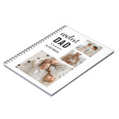 Moderne Collage Photo Happy Fathers Day Gift Notitieboek (Linkerzijde)