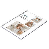 Moderne Collage Photo Happy Fathers Day Gift Notitieboek (Linkerzijde)