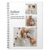 Moderne Collage Photo Happy Fathers Day Gift Notitieboek (Voorkant)