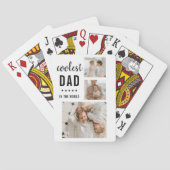 Moderne Collage Photo Happy Fathers Day Gift Pokerkaarten (Achterkant)