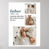 Moderne Collage Photo Happy Fathers Day Gift Poster (Voorkant)