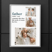 Moderne Collage Photo Happy Fathers Day Gift Poster