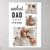 Moderne Collage Photo Happy Fathers Day Gift Poster (Voorkant)
