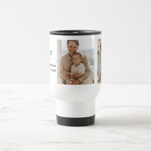 Moderne Collage Photo Happy Fathers Day Gift Reisbeker (Center)