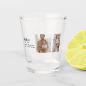 Moderne Collage Photo Happy Fathers Day Gift Shot Glas (Voorkant)