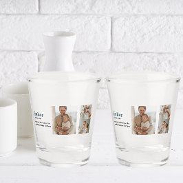 Moderne Collage Photo Happy Fathers Day Gift Shot Glas