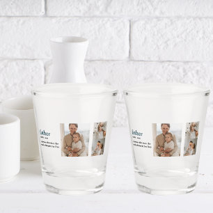 Moderne Collage Photo Happy Fathers Day Gift Shot Glas