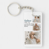 Moderne Collage Photo Happy Fathers Day Gift Sleutelhanger (Voorkant)