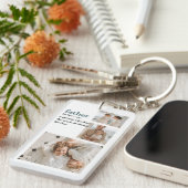 Moderne Collage Photo Happy Fathers Day Gift Sleutelhanger (Voorkant Rechts)