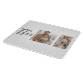 Moderne Collage Photo Happy Fathers Day Gift Snijplank (Hoek)