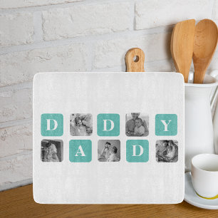 Moderne Collage Photo Happy Fathers Day Gift Snijplank
