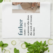 Moderne Collage Photo Happy Fathers Day Gift Theedoek (Gevouwen)