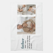 Moderne Collage Photo Happy Fathers Day Gift Theedoek (Verticaal)