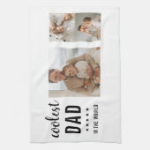 Moderne Collage Photo Happy Fathers Day Gift Theedoek (Verticaal)