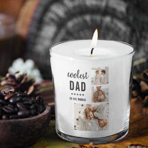 Moderne Collage Photo Happy Fathers Day Gift Vierkante Sticker