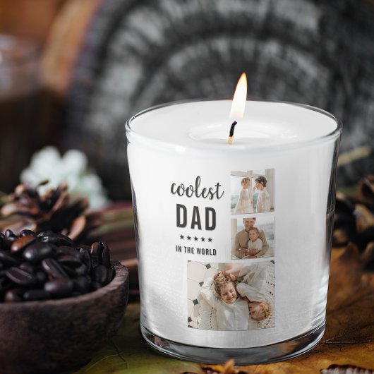 Moderne Collage Photo Happy Fathers Day Gift Vierkante Sticker