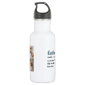 Moderne Collage Photo Happy Fathers Day Gift Waterfles (Achterkant)
