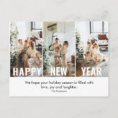 Moderne Collage Photo & Happy New Year Briefkaart (Voorkant)