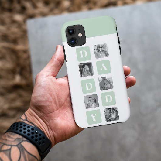 Moderne Collage Photo Mint & Happy FathersDay Gift Case-Mate iPhone Case