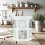 Moderne Collage Photo Mint & Happy FathersDay Gift Matglas Koffiemok<br><div class="desc">Wat een cadeau voor blije Vaderdag betreft, kan een moderne collage fotograaf een geweldige optie zijn als je vader van fotografie geniet of een bijzondere interesse heeft in kunst. Je zou een selectie van foto's kunnen kiezen die voor hem betekenisvol zijn, zoals familieportretten of afbeeldingen van gedenkwaardige reizen, en ze...</div>