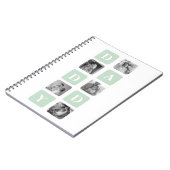 Moderne Collage Photo Mint & Happy FathersDay Gift Notitieboek (Linkerzijde)