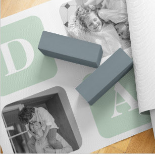Moderne Collage Photo Mint & Happy FathersDay Gift Yogamat