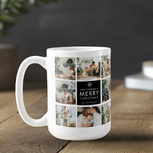 Moderne collage “Prettig kerstfeest” met meerdere Koffiemok