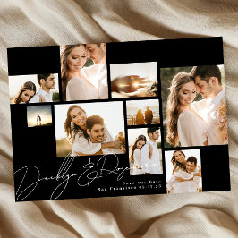 Moderne Collage  Qr-code multi-foto Save The Date