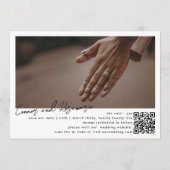 Moderne Collage  Qr-code multi-foto Save The Date (Achterkant)