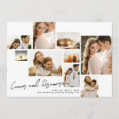 Moderne Collage  Qr-code multi-foto Save The Date (Voorkant)